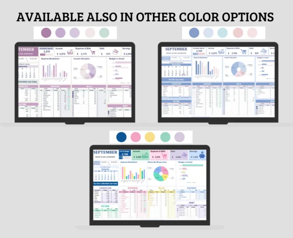 All-in-One Budget & Finance Tracker Google Sheets Template | Income | Expenses | Savings | Debt & Bills Planner - Image 7
