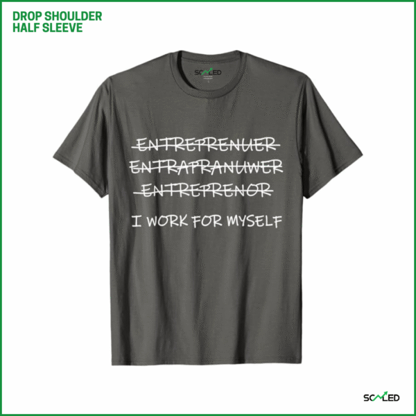 Business-Themed Premium T-Shirt: I Work For Myself 02