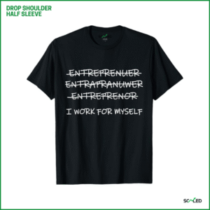 Business-Themed Premium T-Shirt: I Work For Myself