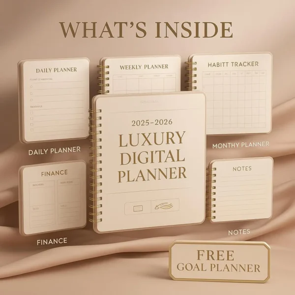 2025–2026 Luxury Digital Planner Bundle | 25+ Premium Templates for GoodNotes & iPad - Image 2