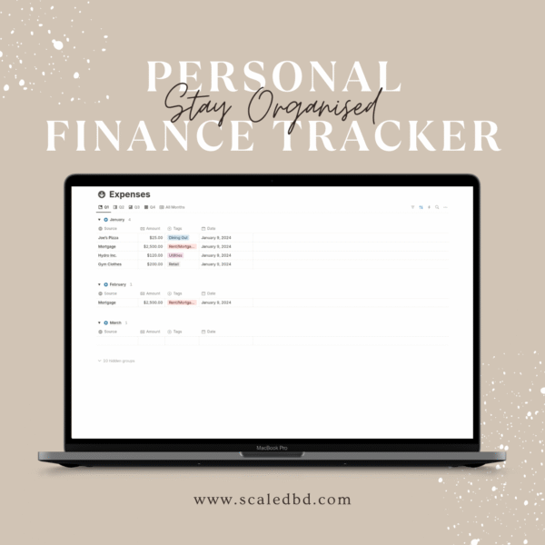 Notion Template Personal Finance Tracker Budget Tracker | Income and Expense Tracker Notion Template | Notion Finance Tracker, Money Tracker - Image 2
