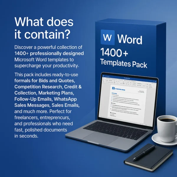 1400+ Premium Microsoft Word Templates Pack | Business, Marketing, Sales & Professional Documents