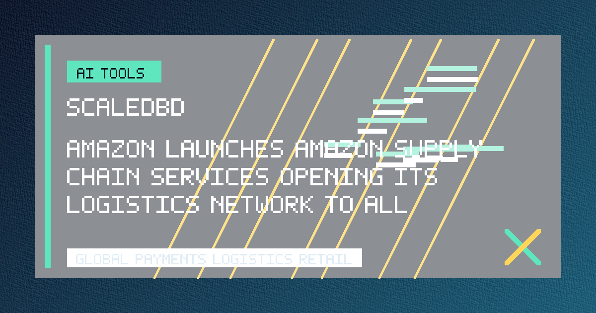 Amazon Launches Amazon Supply Chain Services, Opening Its Logistics Network to All Businesses - Business Wire