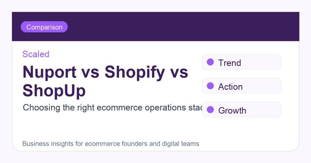 Nuport Vs Shopify Vs Shopup Ecommerce Tools Bangladesh cover image
