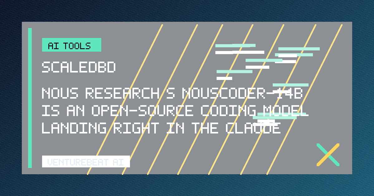 Nous Research's NousCoder-14B is an open-source coding model landing right in the Claude Code moment